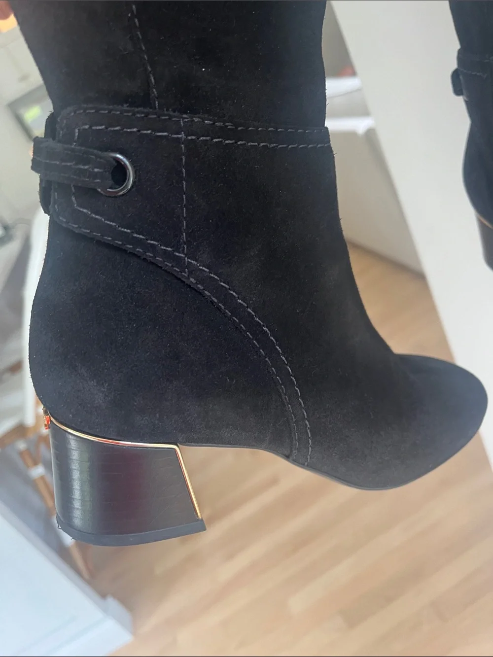 NWOT :Over the knee Tory Burch black suede boots.. never been worn! Bag included